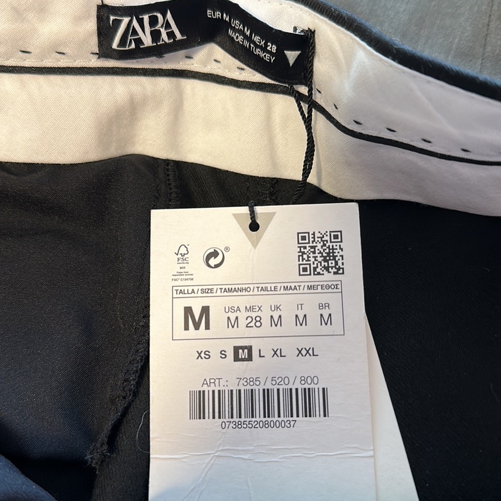 🎯Zara split hem Classic Black Trousers - Picture 3 of 3